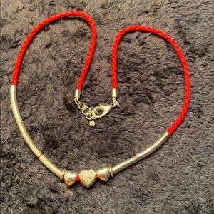 Red Valentines Day necklace